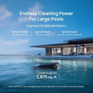 Beatbot AquaSense 2 Pro Robotic Pool Cleaner – 5-in-1 Cordless Skimmer & Clarifier, App-Controlled, Smart Parking, Up to 3,875 Sq. Ft. – Obsidian - Image 5