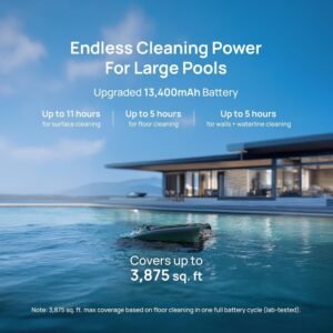 Beatbot AquaSense 2 Pro Robotic Pool Cleaner – 5-in-1 Cordless Skimmer & Clarifier, App-Controlled, Smart Parking, Up to 3,875 Sq. Ft. – Obsidian - Image 16