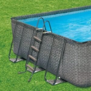 Summer Waves 32ft x 16ft x 52in Rectangle Frame Above Ground Swimming Pool Set - Image 3