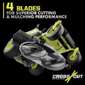 RYOBI 80V HP Brushless 42 in. Battery Electric Cordless Zero Turn Riding Mower Batteries and Charger 80V Batteries 40V - Image 11