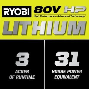 RYOBI 80V HP Brushless 42 in. Battery Electric Cordless Zero Turn Riding Mower Batteries and Charger 80V Batteries 40V - Image 15